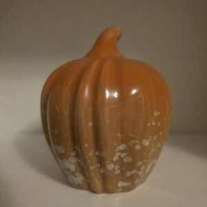 Orange Ceramic Pumpkin Decor